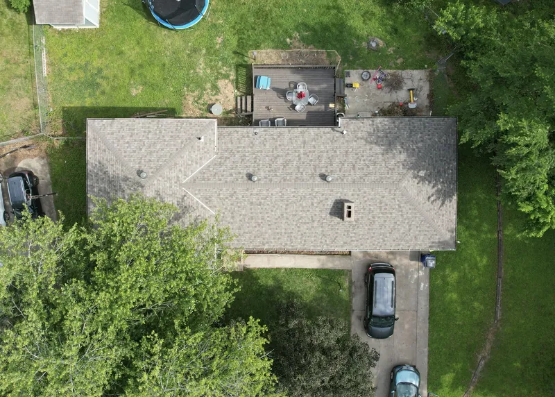 New shingle roof on a single-storey home